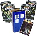 Doctor Who - Deckboosters Exclusive : Doctor Who Tardis Police Box Storage Tin complete with 4 x Dr Who Invader Booster Packs and Rare Hovering Dalek Card