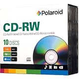Polaroid PRCDRWD010J 4x 80min Slim Data CD-RW (10 Pack/Spindle)