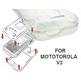Eforcity Clear Purple Crystal Case for Motorola Razr V3 / V3c / V3m