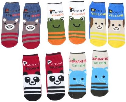 1-3 Years Tube Socks with Cartoon Animal Faces, Animal, Toddler Sized