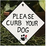 Amazon.com: Please! Curb Your Dog Sign, 10" x 7": Patio, Lawn &amp; Garden