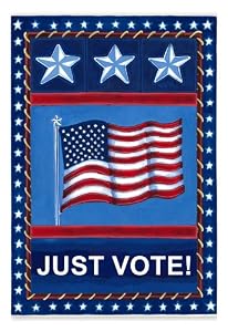 Just Vote Silk Reflections Garden Size Flag