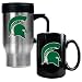 Michigan State Spartans NCAA Stainless Travel Mug And Ceramic Mug Set by Great American Products