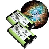 HQRP TWO Phone Batteries for Panasonic KX-TG3032NZ, KX-TG3033, KX-TG3033NZ, KX-TG3033S, KX-TG3034, KX-TG3034B Cordless Telephone plus Coaster