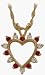 10 Karat Yellow Gold Diamond & Ruby Gemstone Pendant