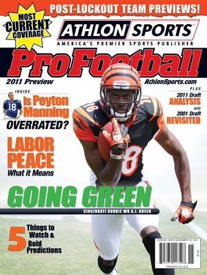 2011 Athlon Sports NFL Pro Football Magazine Preview- Cincinnati Bengals Cover