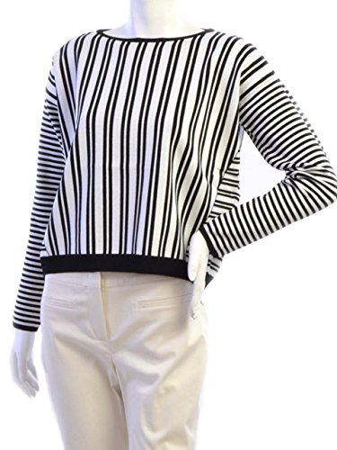 (マックスマーラ　ウイークエンド) MAXMARA WEEKEND 長袖ニットセーター XENO 53660459 XL ブラック ホワイト 並行輸入品