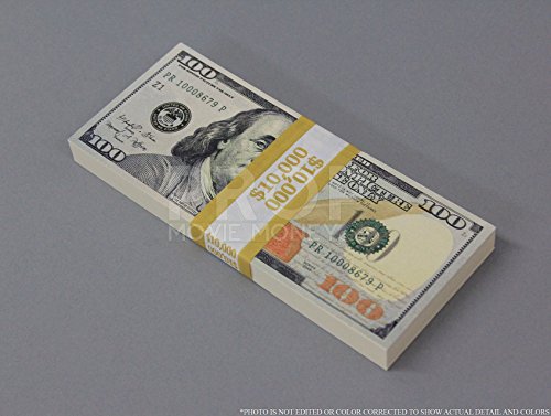 PROP MONEY 1 New Style $100 Blank Filler Paper Stack For Movie, TV, Music Videos, Advertising & Novelty