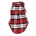 CXB1983(TM) Cute Pet Dog Puppy Clothes Shirt Size XS/S/M/L Blue Red Color (L, Red)