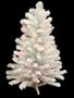 3' Pre-Lit Norway White Iridescent Artificial Christmas Tree Multi Lights H81028