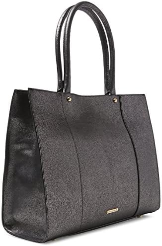 Rebecca Minkoff Medium MAB Tote; Black Metallic Leather