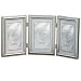 Lawrence Frames Hinged Triple (Vertical) Metal Picture Frame Pewter Finish with Delicate Beading, 5 by 7-Inch
