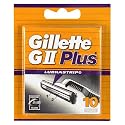 Gillette GII Plus Refill Razor Blade Cartridges - 10 Pack