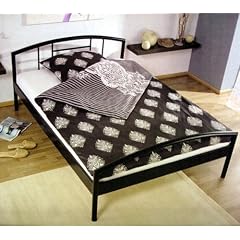 Modernes Metallbett 140 x 200 Bett Doppelbett schwarz