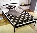 Modernes Metallbett 140 x 200 Bett Doppelbett schwarz