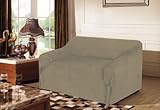 Stone/beige Micro Suede Heavy Duty Sofa/couch Cover Slipcover
