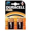 Duracell Plus Alkaline 9V Battery Pack of 2 MN1604