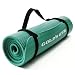 Golds Gym Ribbed Comfort Rubber Mat Green with Carry Straps