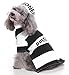MaruPet Halloween Fancy Prisoners Dogs Cats Warm Costumes with Hat for Teddy, Pug, Chihuahua, Shih Tzu, Yorkshire Terriers, Papillon D-Black/White