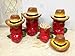 Chili Pepper 4pc Deluxe Canister Set