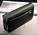 Big Mango Long Business Style Floating Dot Print Cellphone Leather Two Zipper Wallet Case for Apple iPhone 4, 4s, iPhone 5, 5s, 5c, Samsung Galaxy S4, S3, HTC, Blackberry, MP3 - Black