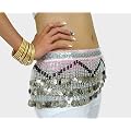 Zig-Zag Belly Dance Beaded Velvet Scarf
