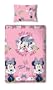Character World DMN-SHP-MS2-MSC-06 Disney Minnie Mouse Shopaholic Parure de Lit 1 pers Housse de couette (135cm x 200cm) et 1 taie d'oreiller (48x74cm) Dessin � r�petiton 100% Polyester (Import Grande Bretagne)
