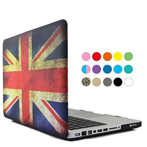 iBenzer - tapa dura de plš¢stico de la serie Soft-Touch de 13 pulgadas MacBook Pro 13,3 '' (Modelo: A1278), Bandera de Reino Unido MMP13UKFL