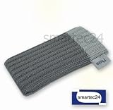Original smartec24 iPhone 4 4S 3G 3GS Socke Handysocke Stricksocke grau Tasche Hülle Case Etui