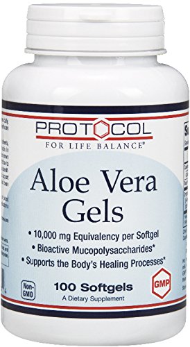 Protocol For Life Balance - Aloe Vera Gels - Bioactive Mucopolysaccharides to Support the Body's Healing Processes - 100 Softgels Protocol For Life Balance - Aloe Vera Gels - Bioactive Mucopolysaccharides to Support the Body's Healing Processes - 100 Softgels