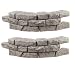 RTS Home Accents 5506-001400-0000 30-Inch Long x 10-Inch High Rock Lock Curved Section With Spikes - 2 Pack