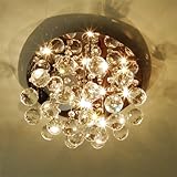 IMAGE OF Stainless Steel 6-Light Chandelier with K9 Crystal ball Drop