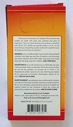 24 USA Tealight Scented Candles (Vanilla, Sweet Lavender, Melon)