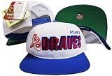Atlanta Braves Two Tone Plastic Snapback Adjustable Plastic Snap Back Hat / Cap