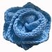 Handmade Flower Pin in Baby Pastel Blue - Baby Shower Gift Idea (100% Knitted by Hand)