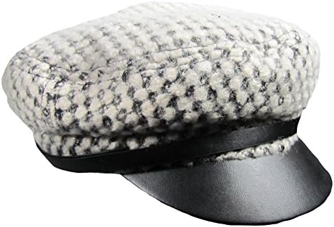 August Accessories Women's White Wool Blend Captain Hat
