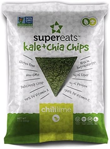 Kale &amp; Chia Chips Chili Lime 5 Ounces (Case of 12)