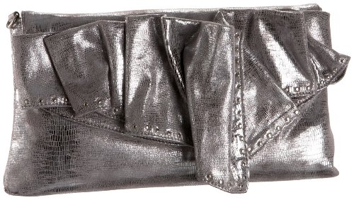 Nine West Show Off Small Clutch,Silver,one size