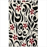 IMAGE OF Safavieh Soho Collection SOH725A Handmade Ivory and Black New Zealand Wool Round Area Rug, 6-Feet