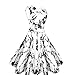 MaggieX Floral Retro Dresses for Women 1960s Style (L, Q001-012)