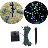 55ft 100 LED Solar String Fairy Lights Multi Color Outdoor Garden Xmas (Can be overlapped/connectable)