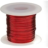 Remington Industries 18SNSP Magnet Wire, Enameled Copper Wire, 18 AWG, 1.0 lb., 201', 3" Length, 0.0415" Diameter, Red