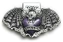 Lucky 13 WEB WINGS Belt Buckle with Lighter Psychobilly Gothic