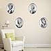 Q&Y Y&Q 3D Creative Fake Frame Marilyn Monroe Classic Sexy Pictures Wall Decals Home Photo Frame Living Room Bedroom Decoration DIY Removable Wall Stickers 4pcs