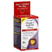 Natrol Omega-3 Krill Oil, 500 mg, Softgels 30 softgels