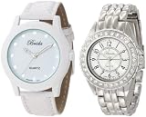 Breda Women's 7223-white.1625-silver Simple Sleek Work & Play Watch Set