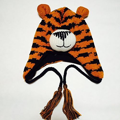 Tiger Knit Animal Hat One Size Fit All