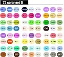 Copic Ciao: 72 Color Set B [Intermediate Set] Makers