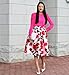 Yonala Women's Elegant Retro Floral Printed Casual Party Pleated Midi Skirt