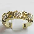 14K Yellow Gold Natural Yellow and White Diamond Ring